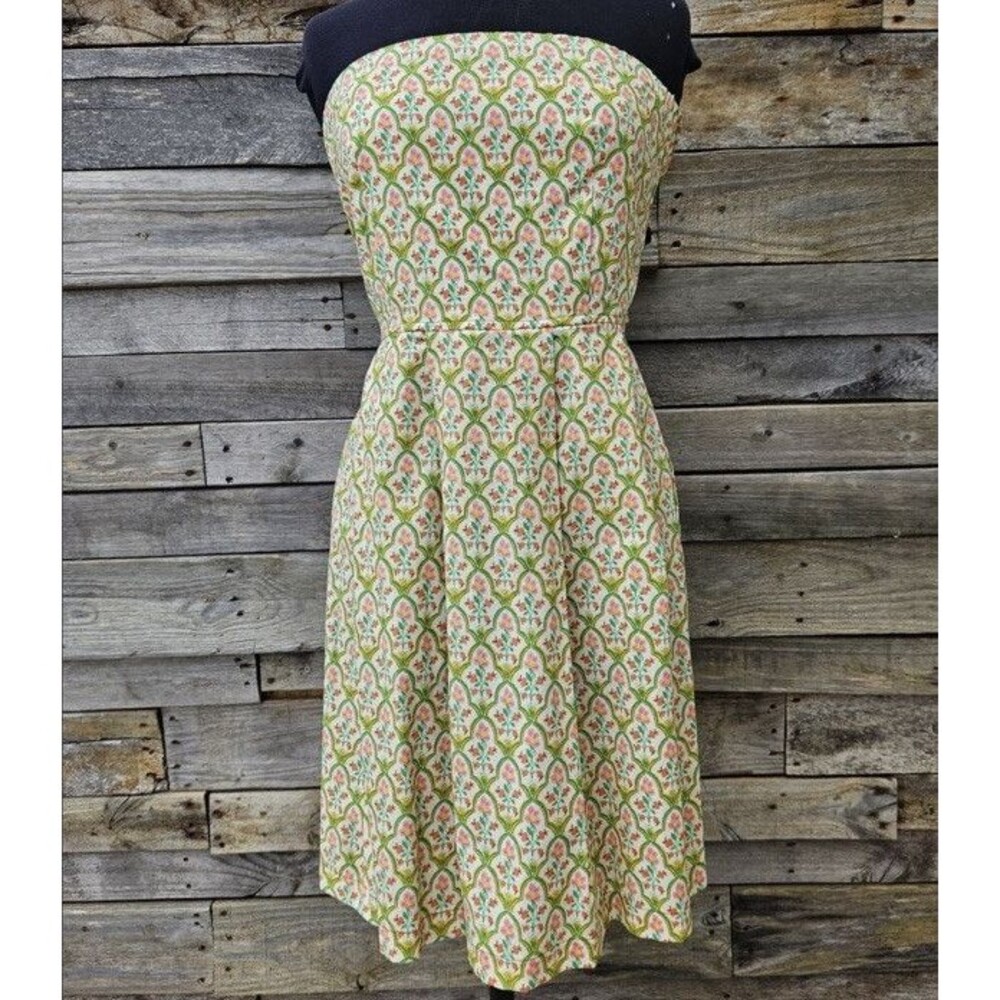 BEEBOP &WALLY  New York Mini DRESS Daffodil WOMEN Straight  Sz M Made Usa  Green